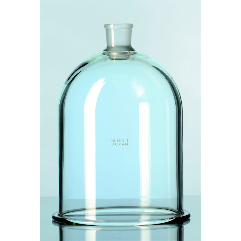 CLOCHE A VIDE EN VERRE DURAN, A COL RODE 34/35