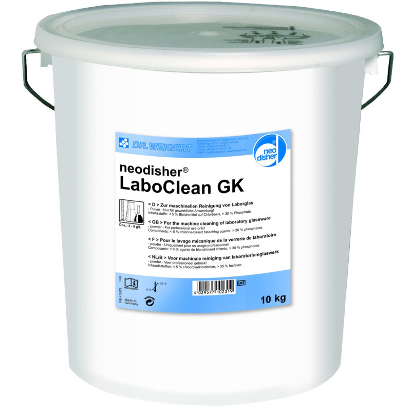 DETERGENT ALCALIN POUDRE NEODISHER LABOCLEAN GK POUR AUTOLAVEUR, SEAU 10 kg