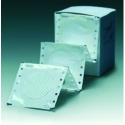 MEMBRANE EN NITRATE DE CELLULOSE MICROSART E MOTION 0,45 MICRONS HIGH FLOW DIAMETRE 47 MM FOND BLANC / QUADRILLAGE NOIR PAR 300