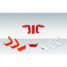 PINCE DE FERMETURE EN POLYPROPYLENE ORANGE, AVEC BARREAU DE LESTAGE POUR TUBE DIALYSE EN RC PAR 10