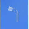ALLONGE COUDEE EN VERRE DURAN TIGE COURTE A RODAGE 14/23 LONGUEUR 65 mm
