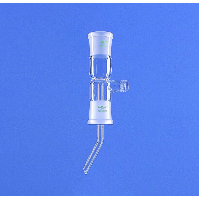 RACCORD DE DISTRIBUTION SELON BREDT EN VERRE DURAN DROIT RODAGE FEMELLE SUP 14/23 RODAGE FEMELLE INF 19/26