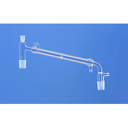 PONT DE DISTILLATION AVEC REFRIGERANT DE LIEBIG EN VERRE DURAN, RODAGES MALES ET FEMELLE, RACCORD A 