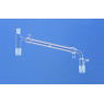PONT DE DISTILLATION AVEC REFRIGERANT DE LIEBIG EN VERRE DURAN AVEC 2 RODAGES 29/32 + PRISE THERMOMETRE RACCORD A OLIVE PRISE DE VIDE LONGUEUR 250 mm