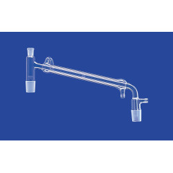 PONT DE DISTILLATION AVEC REFRIGERANT DE LIEBIG EN VERRE DURAN, RODAGES MALES ET FEMELLE, RACCORD A 