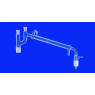 PONT DE DISTILLATION SELON CLAISEN EN VERRE DURAN, RODAGES MALES ET FEMELLES, RACCORD A OLIVE ET PRI
