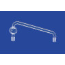 PONT DE DISTILLATION AVEC AMPOULE DE GARDE EN VERRE DURAN AVEC 2 RODAGES MALE 19/26 LONGUEUR 200 mm