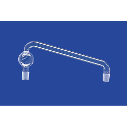 PONT DE DISTILLATION AVEC AMPOULE DE GARDE EN VERRE DURAN AVEC 2 RODAGES MALE