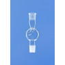 TETE DE DISTILLATION EN VERRE BOROSILICATE AVEC AMPOULE DE GARDE A RODAGE MALE 29/32 RODAGE FEMELLE 29/32 SORTIE DROIT