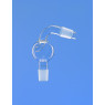 TETE DE DISTILLATION EN VERRE DURAN AVEC AMPOULE DE GARDE A RODAGE MALE 29/32 RODAGE FEMELLE 29/32 SORTIE COUDEE