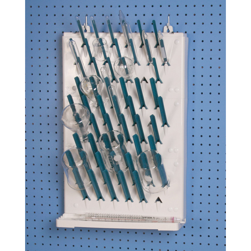 EGOUTTOIR MURAL EN ABS LAB-AIRE II 375 X 127 X 417 mm, AVEC 38 TIGES