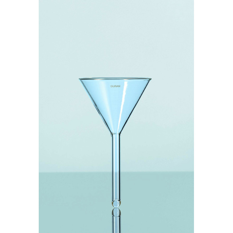 ENTONNOIR EN VERRE BOROSILICATE DIAMETRE 120 MM, TIGE 16 x 120 MM