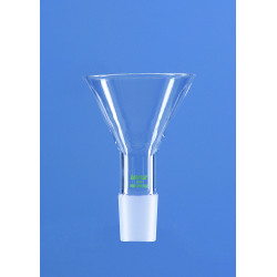 ENTONNOIR A POUDRE EN VERRE DURAN DIAMETRE SUP. 70 mm, TIGE AVEC RODAGE 24/29