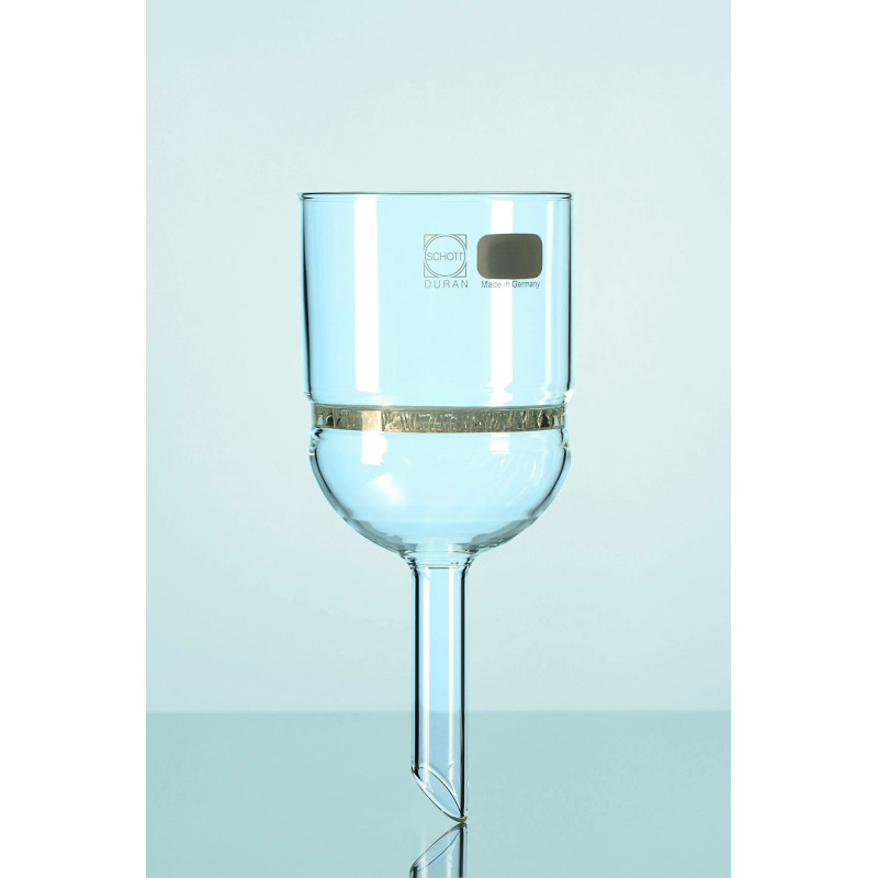 ENTONNOIR FILTRANT EN VERRE DURAN 4000 ml DIAMETRE PLAQUE FRITTEE 175 mm, POROSITE 4