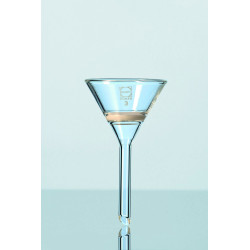 ENTONNOIR FILTRANT EN VERRE DURAN FORME CONIQUE 25 ml DIAMETRE 55 mm, POROSITE 4