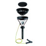 ENTONNOIR DE SECURITE SCAT EN POLYETHYLENE ELECTROCONDUCTEUR NOIR AVEC CLAPET A BILLE, TUBE PLONGEUR