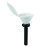 ENTONNOIR DE SECURITE SCAT EN POLYETHYLENE BLANC AVEC COUVERCLE, TUBE PLONGEUR ET BOUCHON A VIS