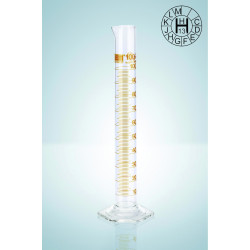 EPROUVETTE EN VERRE DURAN HIRSCHMANN CLASSE A, GRADUATIONS BRUNES