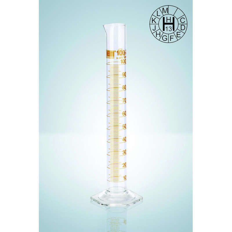 EPROUVETTE GRADUEE EN VERRE DURAN CLASSE A GRADUATIONS BRUNESS HIRSCHMANN 25 ml / 0,5 ml