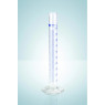 EPROUVETTE EN VERRE DURAN HIRSCHMANN, CLASSE B GRADUATIONS BLEUES