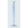 EPROUVETTE EN VERRE BOROSILICATE ISOLAB, COL RODE CLASSE A, GRADUATIONS BLEUES BOUCHON EN PP