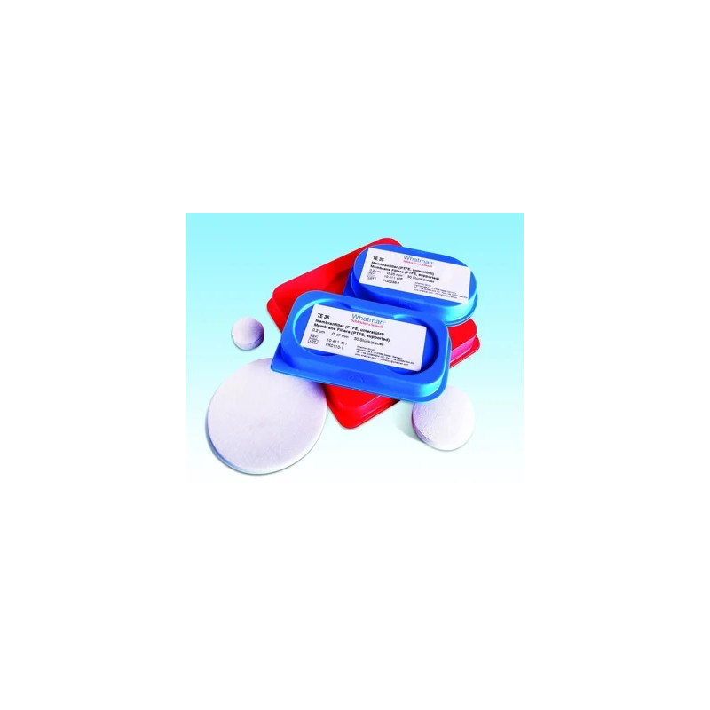 MEMBRANE FILTRANTE EN PTFE TYPE TE 36, 0,45 MICRONS DIAMETRE 47 mm WHATMAN PAR 50