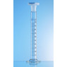 EPROUVETTE EN VERRE DURAN BLAUBRAND, COL RODE CLASSE A, GRADUATIONS BLEUES BOUCHON EN PP