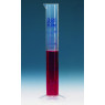 EPROUVETTE EN POLYPROPYLENE PLASTIBRAND CLASSE B GRADUATIONS BLEUES 100 ml / 1 ml