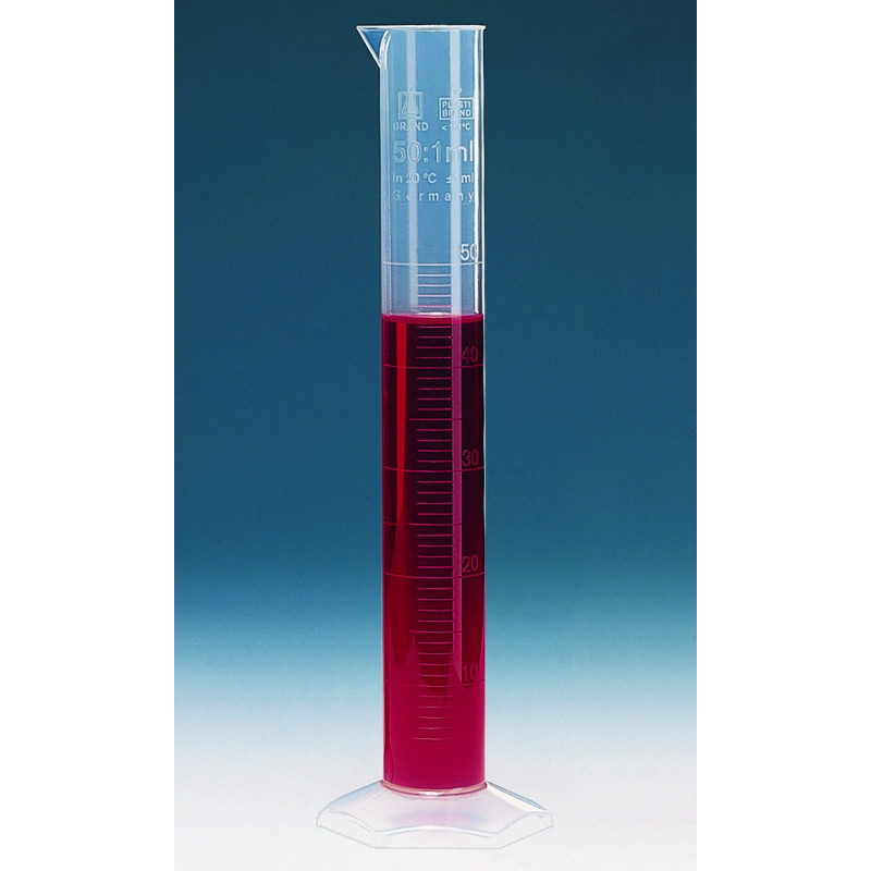EPROUVETTE EN POLYPROPYLENE CLASSE B GRADUATIONS EN RELIEF 2000 ml / 20 ml