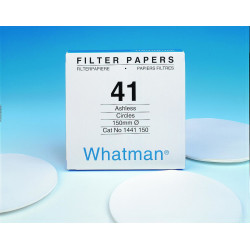 PAPIER FILTRE QUANTITATIF GRADE Nø 43 WHATMAN SANS CENDRES FILTRATION MOYENNE/RAPIDE DIAMETRE 150 mm PAR 100