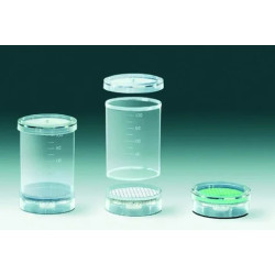 ENTONNOIR DE FILTRATION BIOSART 100 MONITOR SERIE 164 HIGH FLOW STERILE 0,45 MICRONS DIAMETRE 47 mm BLANC QUADRILLAGE NOIR EMBALLAGE INDIVIDUEL PAR 48