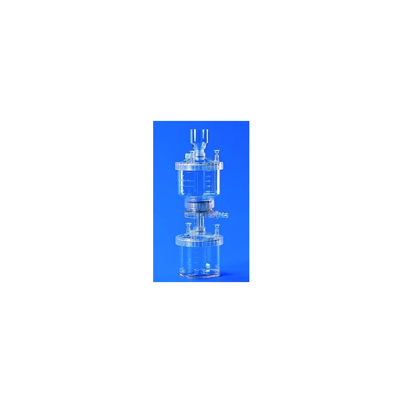 UNITE DE FILTRATION COMPLETE EN POLYCARBONATE TYPE 16510 SARTORIUS POUR FILTRE DIAMETRE 47 mm