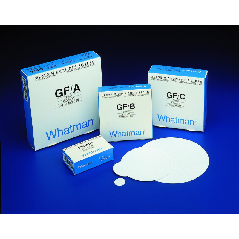 MEMBRANE FILTRANTE EN MICROFIBRES DE VERRE SANS LIANT, WHATMAN 934-AH PAR 100