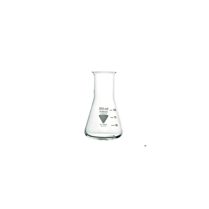 FIOLE ERLENMEYER EN VERRE BOROSILICATE A COL LARGE 200 ml PAR 10