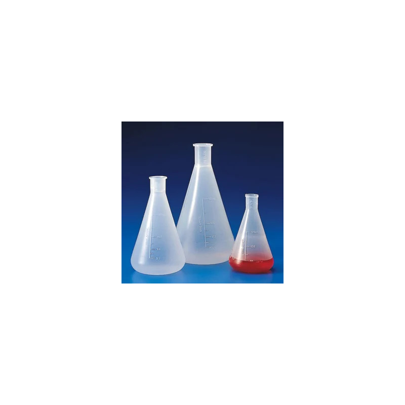 FIOLE ERLENMEYER EN POLYPROPYLENE 250 ML A COL RODE 14/23 