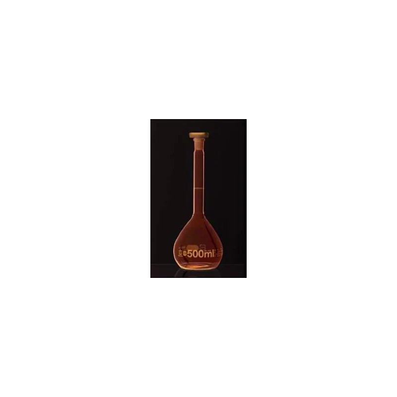 FIOLE JAUGEE EN VERRE DURAN 1000 ML A COL RODE 24/29 CLASSE A BLAUBRAND®, AVEC REVETEMENT PURPROTECT