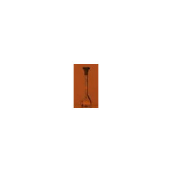FIOLE JAUGEE EN VERRE DURAN A COL RODE 12/21, CLASSE A 3 TRAITS, ETALONNE DKD 50 ML AVEC BOUCHON EN POLYPROPYLENE