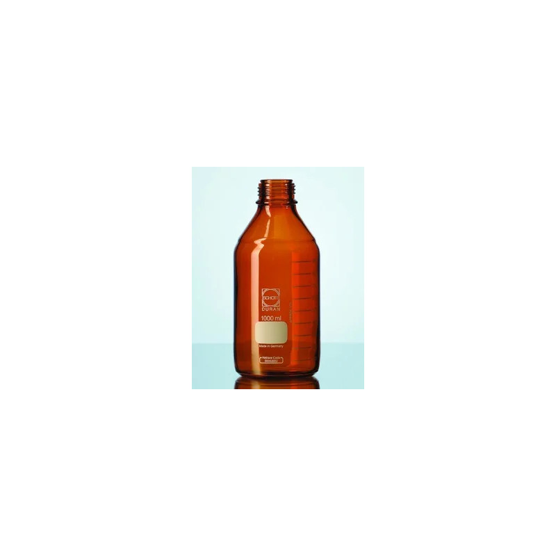 FLACON ISO EN VERRE BRUN DURAN COL A VIS GL 45 SANS BOUCHON 2000 ML