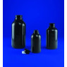 FLACON GRADUE EN POLYETHYLENE GRIS A COL ETROIT 125 ml AVEC BOUCHON