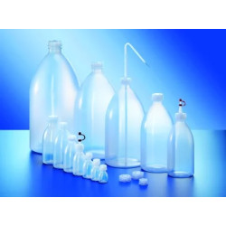 FLACON UNIVERSEL EN POLYETHYLENE INCOLORE A COL ETROIT SANS BOUCHON 100 ml