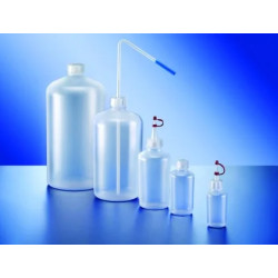 FLACON UNIVERSEL EN POLYETHYLENE INCOLORE A COL ETROIT SANS BOUCHON 100 ml