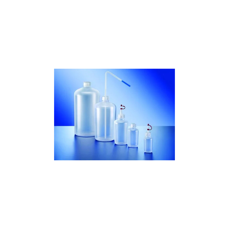 FLACON UNIVERSEL EN POLYETHYLENE INCOLORE A COL ETROIT SANS BOUCHON 100 ml