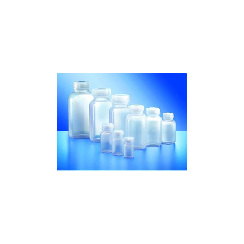 FLACON EN POLYETHYLENE BASSE DENSITE A COL LARGE SANS BOUCHON, 100 ml