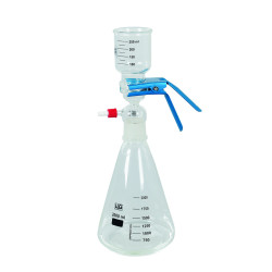 UNITE DE FILTRATION COMPLETE SOUS VIDE EN VERRE POUR FILTRE DIAMETRE 47 mm, SUPPORT BASE AVEC RODAGE