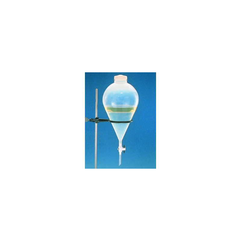 AMPOULE A DECANTER EN FEP FORME CONIQUE CLE PTFE, 2000 ml