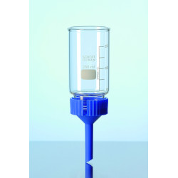 UNITE DE FILTRATION EN VERRE DURAN 1000 ml AVEC SUPPORT EN POLYPROPYLENE BLEU
