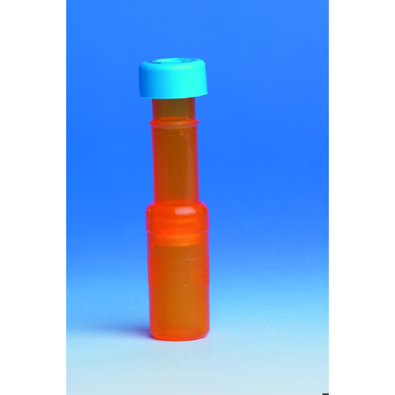 FLACON DE CHROMATOGRAPHIE EN POLYPROPYLENE AMBRE AVEC FILTRE FIBRE DE VERRE WHATMAN MINI-UNIPREP