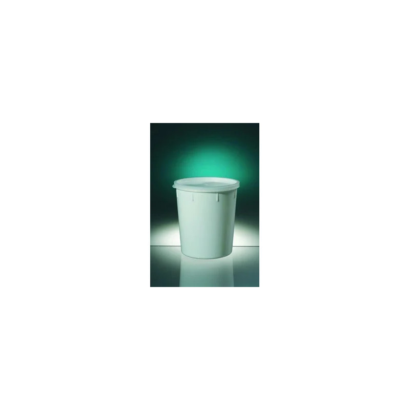 POT CONIQUE EN POLYPROPYLENE BLANC THERMOSTERILE ASEPTIQUE AVEC BOUCHON A PRESSION EN POLYETHYLENE BLANC, 200 ML PAR 660