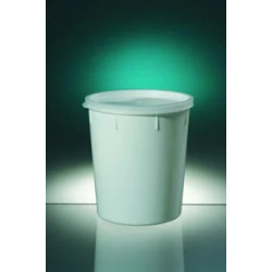 POT CONIQUE EN POLYPROPYLENE BLANC STERILE PAR IRRADIATION AVEC BOUCHON A PRESSION EN POLYETHYLENE BLANC, 400 ML PAR 185