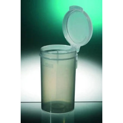 POT CYLINDRIQUE EN POLYPROPYLENE THERMOSTERILE ASEPTIQUE AVEC CAPE, 50 ML PAR 650